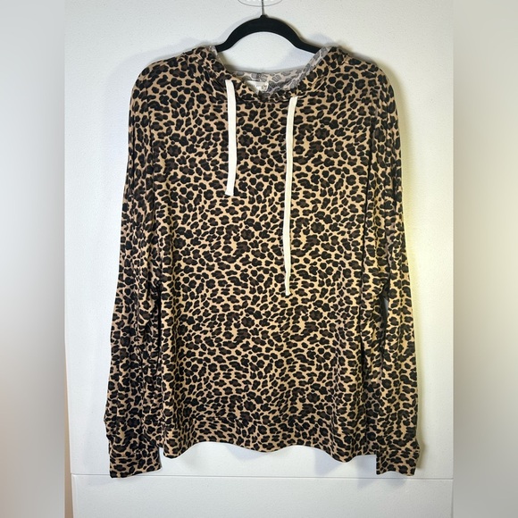 Orange Kiss Leopard Print Pullover w/ Hood. Size 3X. - Picture 1 of 7